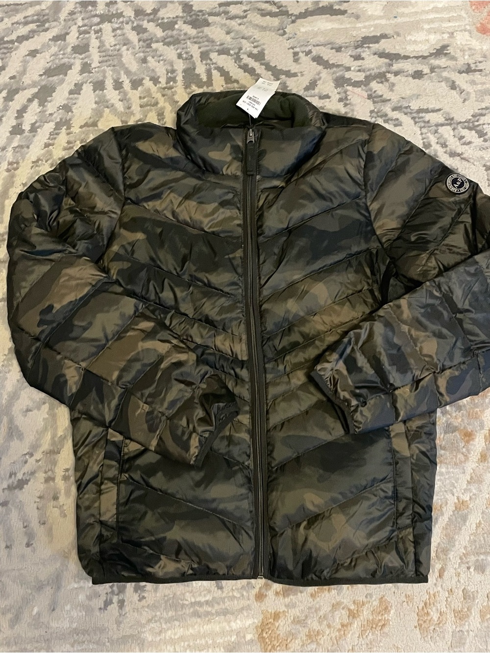 Abercrombie & Fitch Camo Goose Down Puffer Coat Womens XL New Vintage Early2000s